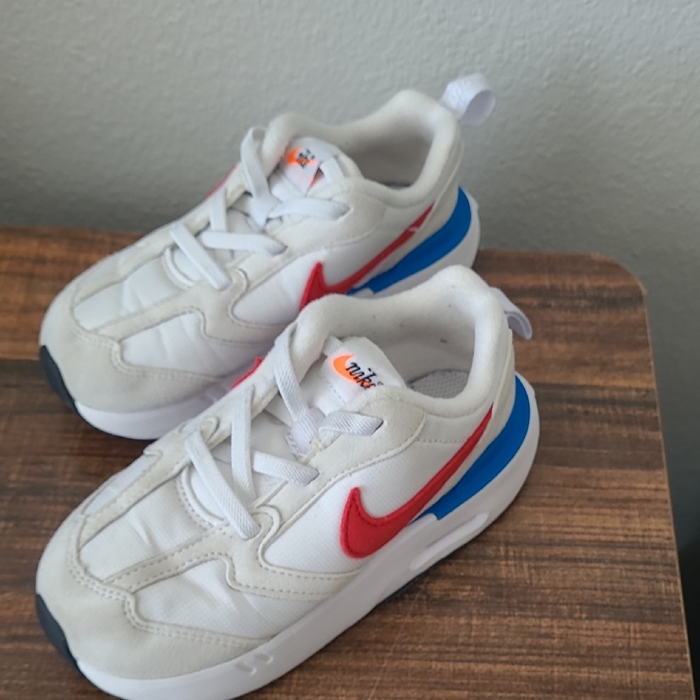 SOLD Nike Kids' White and Red Sneakers